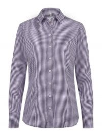 Karierte Bluse Damen Blau/Weiß